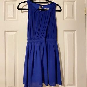 dark purple dress flowy mini dress with open back